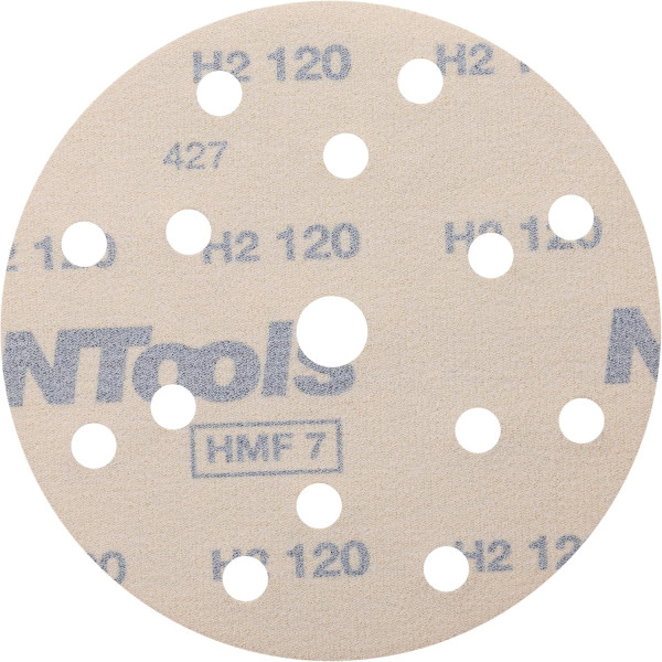 Disque de ponçage - Abrasif - 150mm diamètre - Grain 120 - 10 pièces - Ntools HMF7