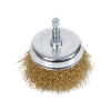 photo-Brosse métallique pour perceuse - 75mm diamètre - Avec tige hexagonale - NTools