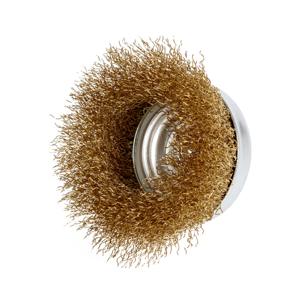Brosse métallique pour perceuse - 75mm diamètre - Avec tige hexagonale - NTools