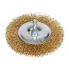 photo-Brosse métallique pour perceuse - Plate - 100mm diamètre - Avec tige hexagonale - NTools