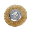 Brosse métallique pour perceuse - Plate - 100mm diamètre - Avec tige hexagonale - NTools