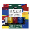 photo-Peinture acrylique - Haut viscosité - Coffret 5 tubes 100ml - Couleurs primaires - Pébéo Studio