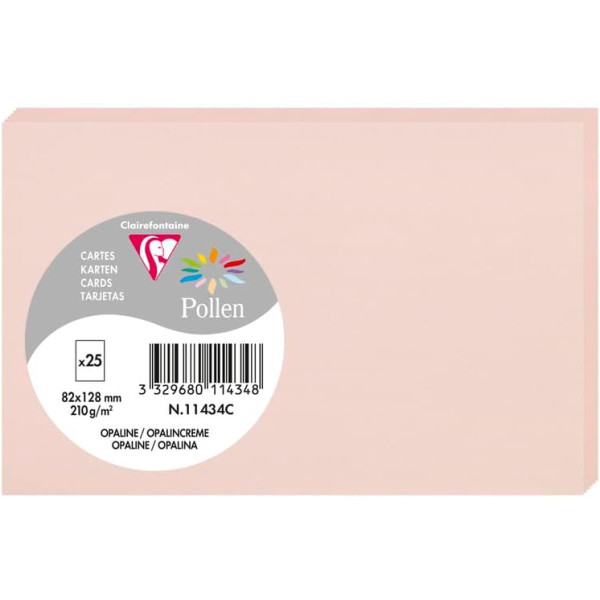 photo-Cartes - 8,2x12,8cm - 210g - Pollen - Opaline - 25 unités - Clairefontaine