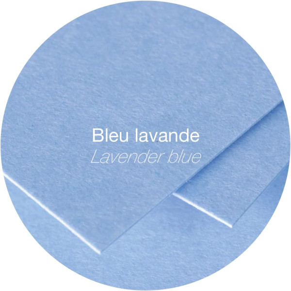 Cartes - 8,2x12,8cm - 210g - Pollen - Bleu lavande - 25 unités - Clairefontaine