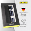 Stylo plume et stylo roller - Rechargeable - Avec étui - Pointe médium - Online - Métal - Bleu nuit