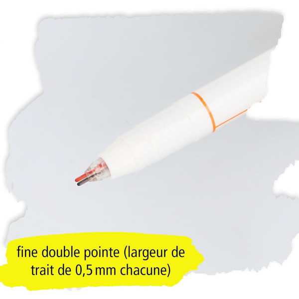 Feutres - Deux pointes - Pointe fine - 6 combinaisons de couleur - Online - 2 lines Pen