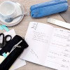 Trousse - 2 compartiments - Noir - 20cm - Scolaire - Online