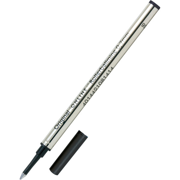 photo-Recharge pour stylo roller - Noir - Trait moyen 0,7mm - Standard - Online