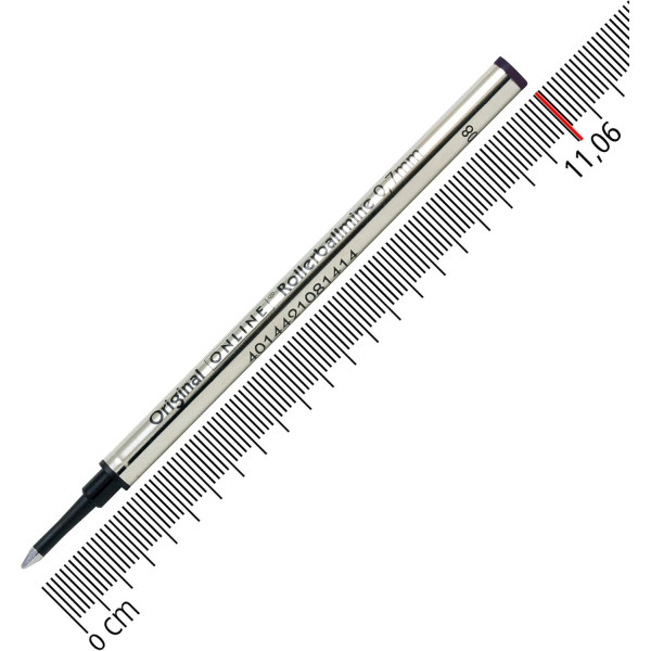 Recharge pour stylo roller - Noir - Trait moyen 0,7mm - Standard - Online