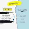 Recharge pour stylo roller - Noir - Trait moyen 0,7mm - Standard - Online