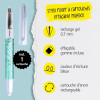 Stylo roller - Rechargeable - Pointe moyenne - Pour l'école - Vert menthe - Online