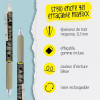 Stylo gel - Encre bleue effaçable - Rechargeable - Pointe moyenne - Avec gomme - Online MagiXX