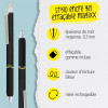 Stylo gel - Encre bleue effaçable - Rechargeable - Pointe moyenne - Avec gomme - Online MagiXX