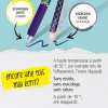 Stylo gel - Encre bleue effaçable - Rechargeable - Pointe moyenne - Avec gomme - Online MagiXX