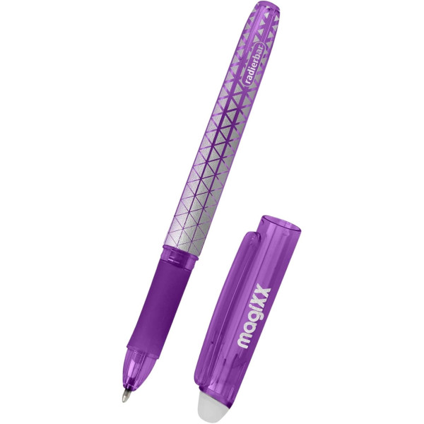 Stylo gel - Encre bleue effaçable - Rechargeable - Pointe moyenne - Avec gomme - Online MagiXX