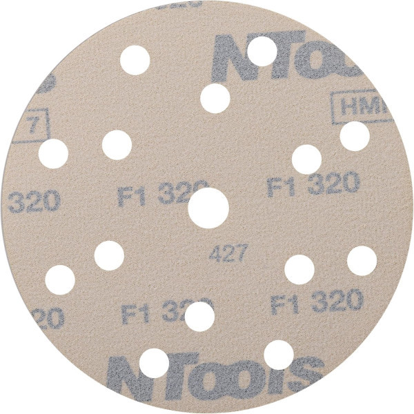 Disque de ponçage - Abrasif - 150mm diamètre - Grain 320 - 10 pièces - Ntools HMF7