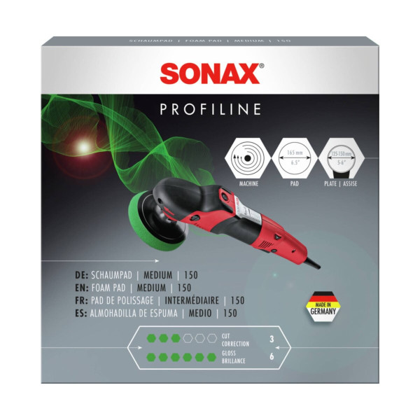 photo-Pad de polissage - Carrosserie - Moyen - 150mm diamètre - SONAX