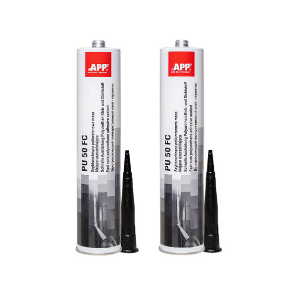 photo-Colle - Mastic - Polyuréthane - Noir - Etanche - Carrosserie voiture - APP - 2x310ml