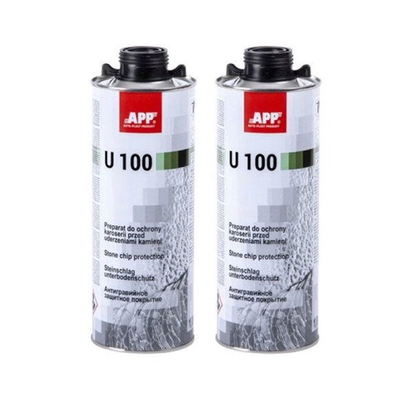 photo-Blackson - Produit anti gravillon - Noir - Carrosserie - 2 bidons 1L - APP U100