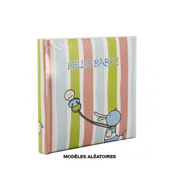 Album photos - 17x17 cm - 60 photos 10x15cm - Couverture Hello Baby