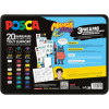 Marqueurs - Feutres - POSCA - Mallette Manga Hero - 20 couleurs - Tout support