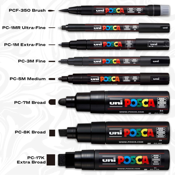 Marqueurs - Feutres - POSCA - Mallette Manga Hero - 20 couleurs - Tout support