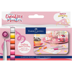 photo-Feutres créatifs - Indélébiles - 6 couleurs Sweet moments - 1,5mm - Faber-Castell Creative marker