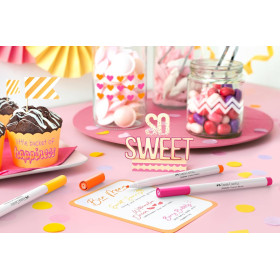 Feutres créatifs - Indélébiles - 6 couleurs Sweet moments - 1,5mm - Faber-Castell Creative marker