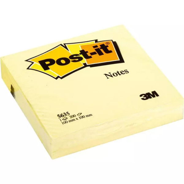 photo-Notes repositionnables - Jaune fluo - 100x100mm - 75 feuilles - Pense-bête - Mémo - Post-it