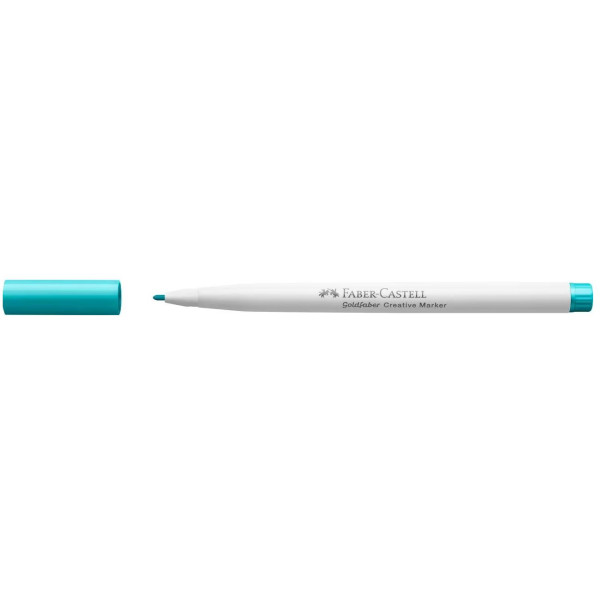 Feutre - Bleu caraïbe - 556 - Indélébile - Pointe 1,5mm - Tous supports - Faber-Castell Goldfaber creative marker
