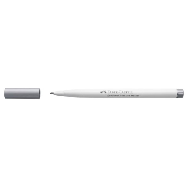 Feutre - Argent - 551 - Indélébile - Pointe 1,5mm - Tous supports - Faber-Castell Goldfaber creative marker