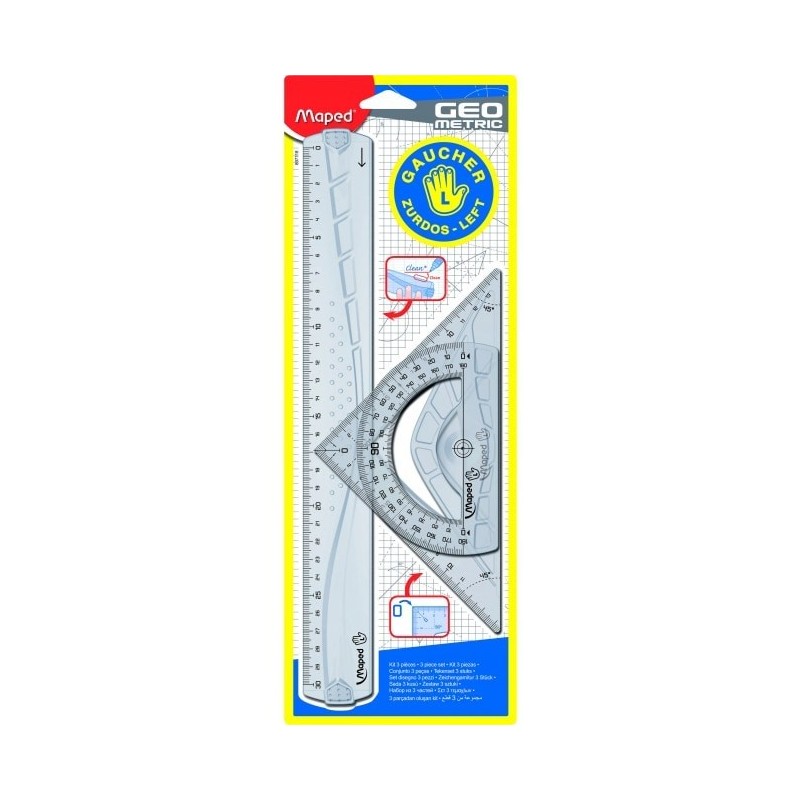MAE KIT TRAÇAGE 3 PIÈCES POUR GAUCHER - MAPED