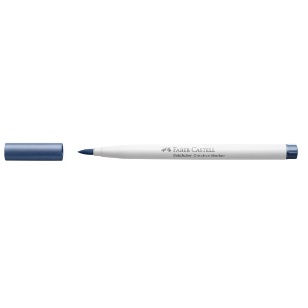 Feutre - Bleu marine - 553 - Indélébile - Pointe pinceau - Tous supports - Faber-Castell Goldfaber creative marker