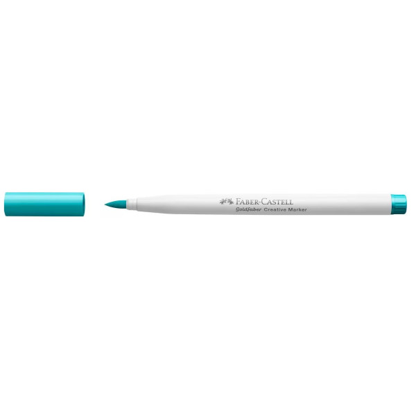Feutre - Bleu caraïbe - 556 - Indélébile - Pointe pinceau - Tous supports - Faber-Castell Goldfaber creative marker