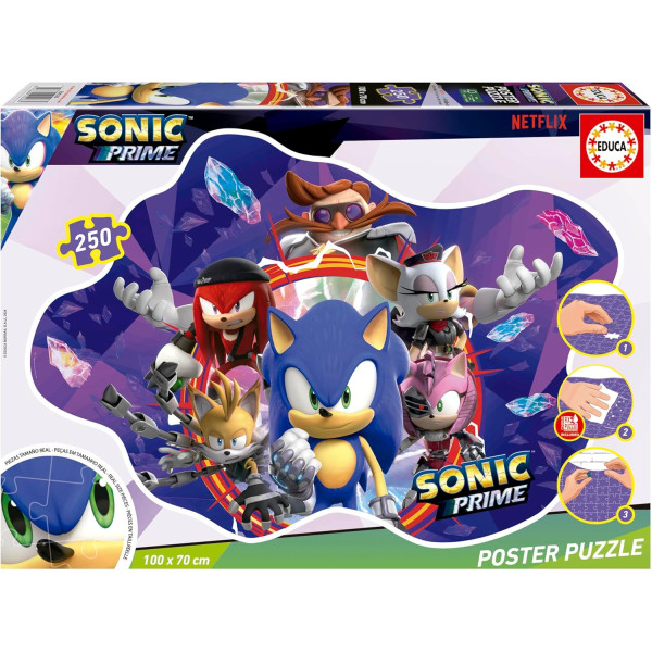 photo-Puzzle - Sonic le hérisson - 250 pièces - 100x70cm - Dès 8 ans - Educa