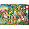 photo-Puzzle - Le port caché coloré - 500 pièces - Dès 11 ans - 48x34cm - Educa