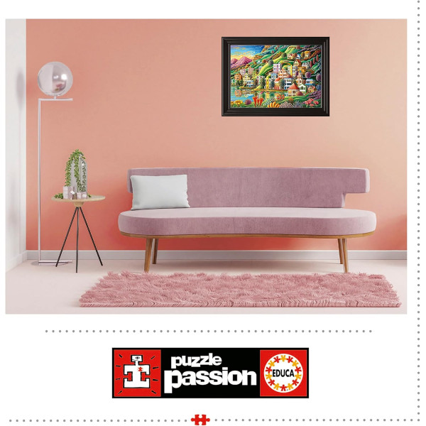 Puzzle - Le port caché coloré - 500 pièces - Dès 11 ans - 48x34cm - Educa