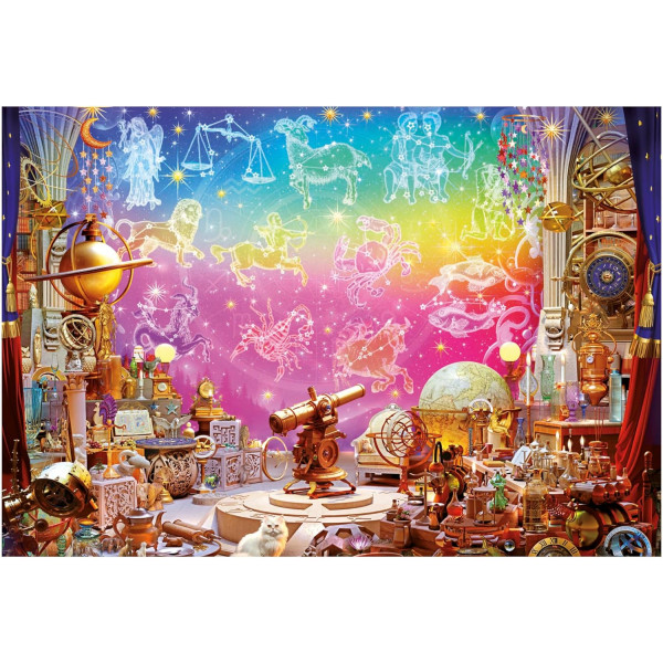 Puzzle - Cabinet d'astrologie - Signes du zodiaque - 5000 pièces - Dès 14 ans - 157x107cm