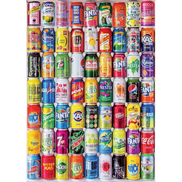 Puzzle - Canettes de soda - Vintage - 500 pièces - Dès 11 ans - 38x48cm - Educa