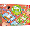 Jeu de société - Puzzle battle junior - Dès 4 ans - 16 puzzles de 9 pièces - Educa