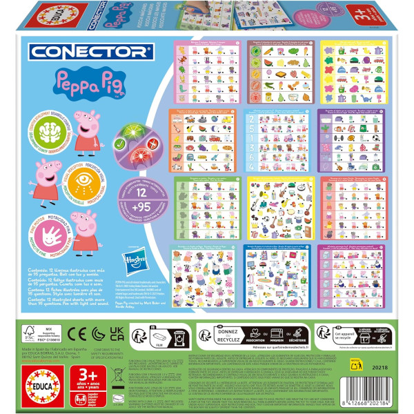 Jeu éducatif - Peppa Pig - Connector - Questions/réponses - Dès 3 ans - Educa