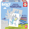 photo-Jeu créatif - Bluey - Dessin et coloriage - 9 modèles + 6 crayons de couleur - Educa