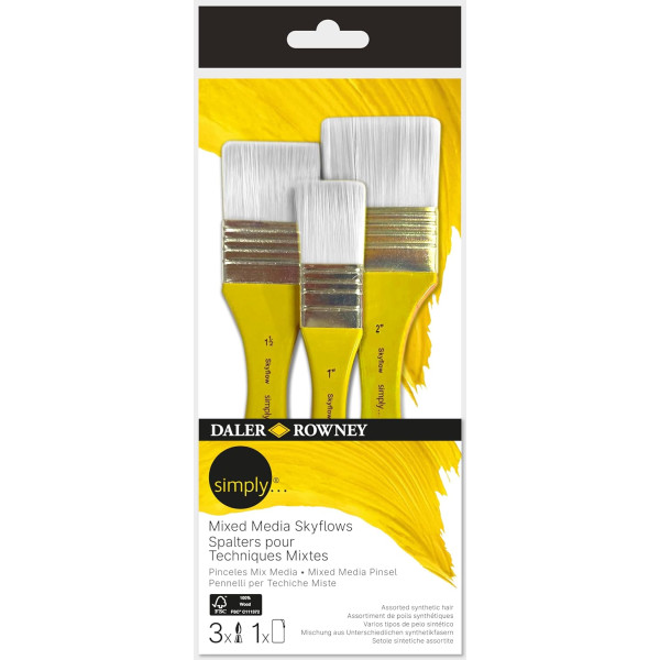 photo-Pinceaux - Spalter - 3 tailles - Toutes techniques - Synthétique - Daler Rowney
