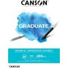 photo-Bloc - Aquarelle - A4 - 20 feuilles - 250g - Grain fin - Canson Graduate