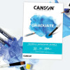 Bloc - Aquarelle - A4 - 20 feuilles - 250g - Grain fin - Canson Graduate