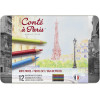photo-Crayons pastel - Boîte métal de 12 couleurs - Dessin - Esquisse - Conté à Paris