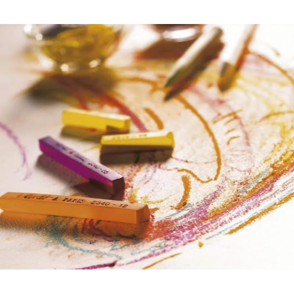 Carrés couleur - Coffret de 12 couleurs - Texture douce - Esquisse - Conté à Paris