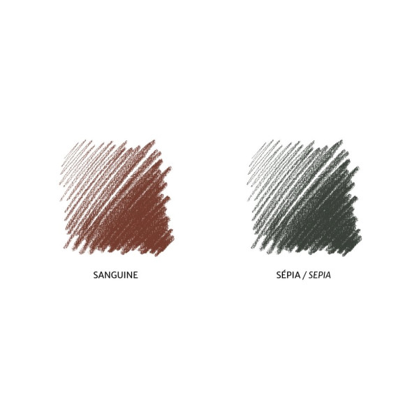 Crayons esquisse - Couleur sanguine et sépia - Lot de 2 - Conté à Paris