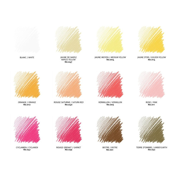 Carrés couleur - Coffret de 24 couleurs - Dessin - Beaux-arts - Conté à Paris