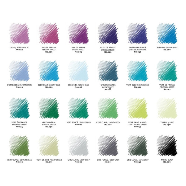Carrés couleur - Coffret de 48 couleurs - Dessin - Beaux-arts - Conté à Paris